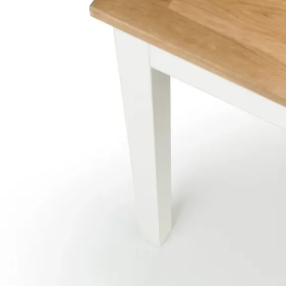 4-Seater Rectangular Dining Table - Ivory, Oak