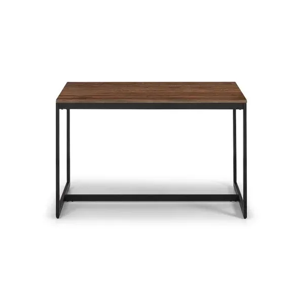 4-Seater Rectangular Dining Table - Walnut, Metal
