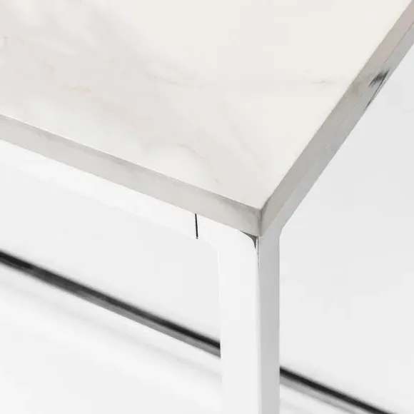 4-Seater Rectangular Dining Table - White