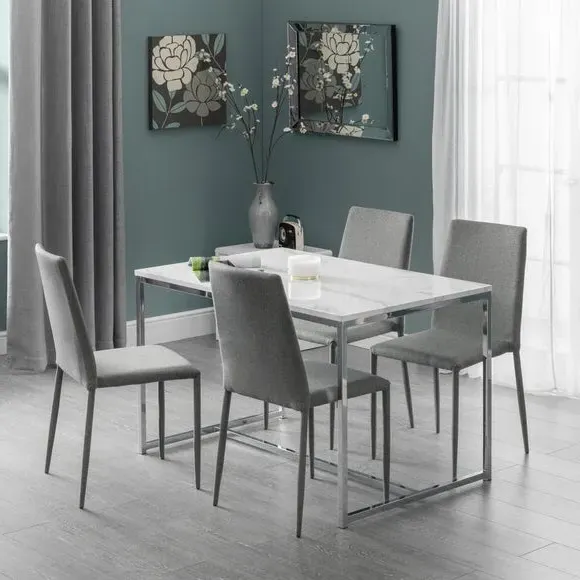 4-Seater Rectangular Dining Table - White image