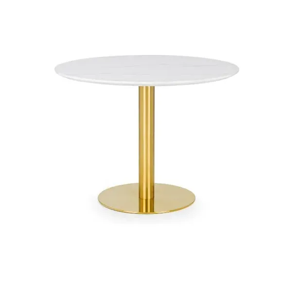 4-Seater Round Dining Set with Chairs - Gold