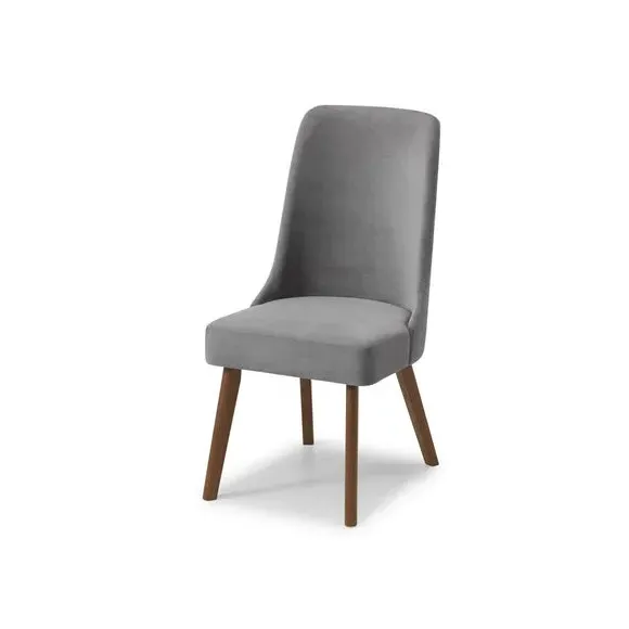 4-Seater Round Dining Set with Chairs - Walnut