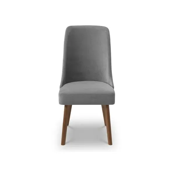 4-Seater Round Dining Set with Chairs - Walnut