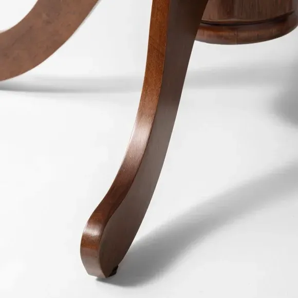 4-Seater Round Extendable Dining Table - Mahogany