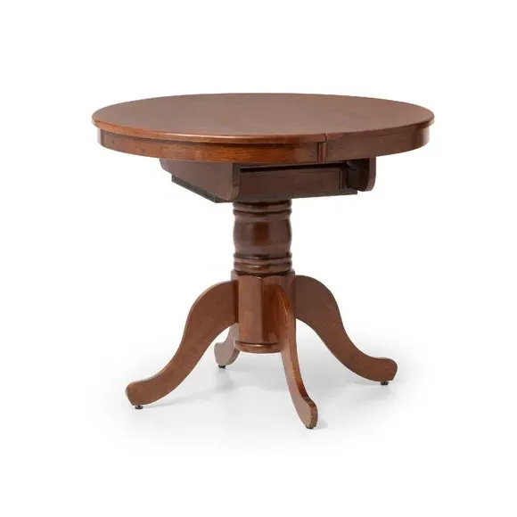 4-Seater Round Extendable Dining Table - Mahogany image