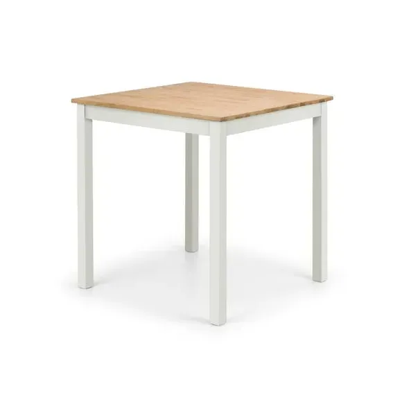 4-Seater Square Dining Table - Ivory, Oak