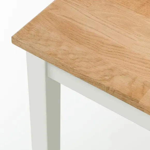 4-Seater Square Dining Table - Ivory, Oak