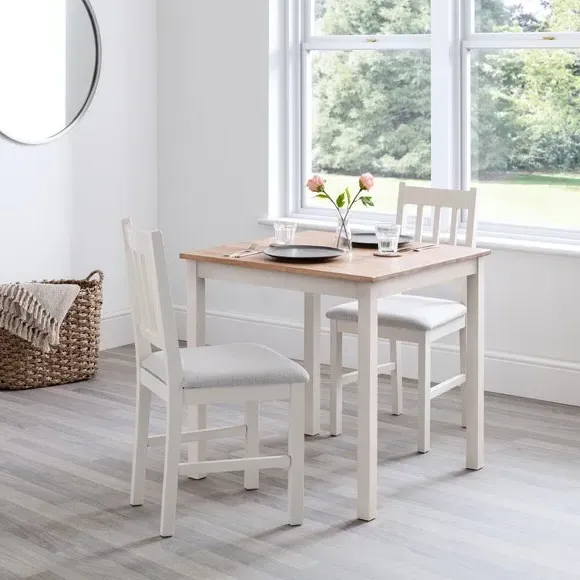 4-Seater Square Dining Table - Ivory, Oak image