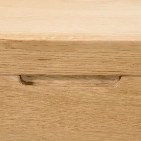 5-Drawer Chest with Curved Edges - Oak Wood