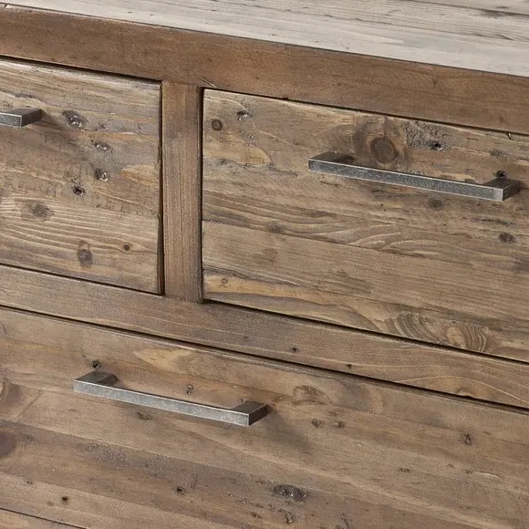 5-Drawer Chest with Metal Handles - Pine