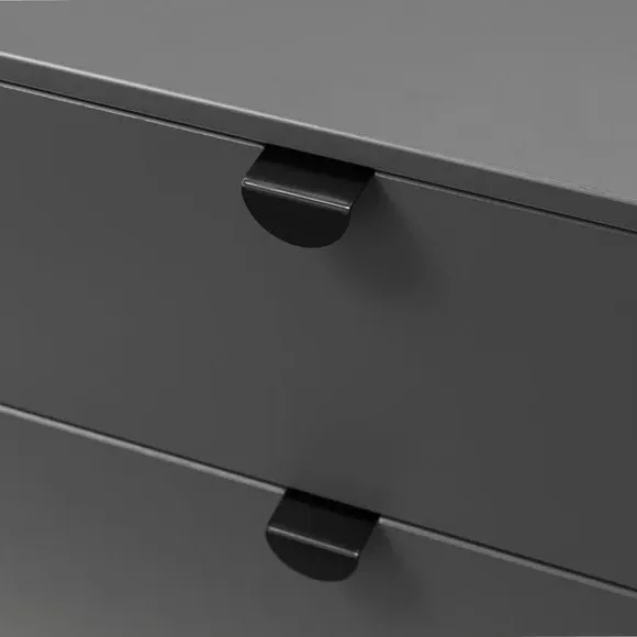 6-Drawer Wide Chest - Grey, Wood
