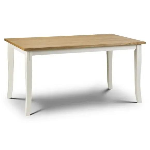 6-Seater Dining Set with Chairs - Ivory, Oak