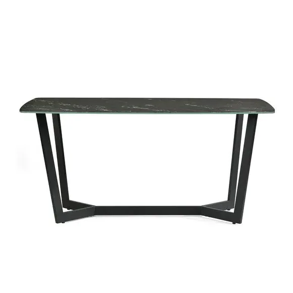 6-Seater Dining Table - Black, Marble