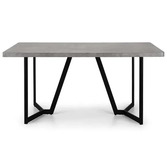 6-Seater Dining Table - Grey, Concrete Effect