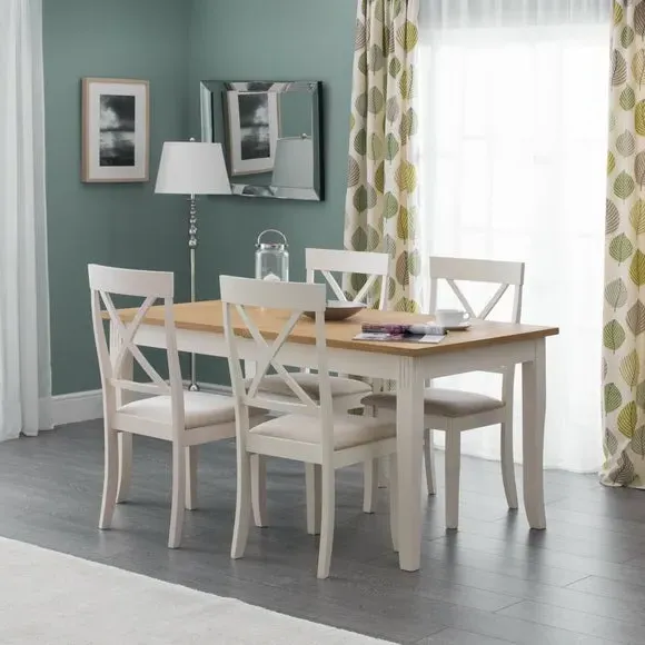 6-Seater Rectangular Dining Table - White, Wood image
