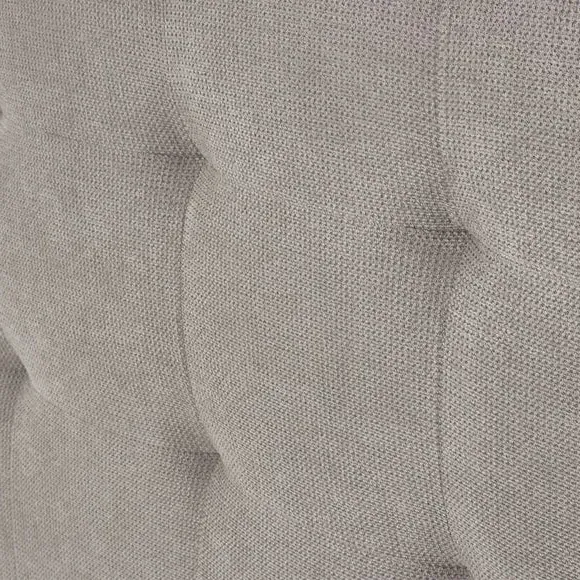 Bed Frame with Tufted Headboard - Taupe, Fabric