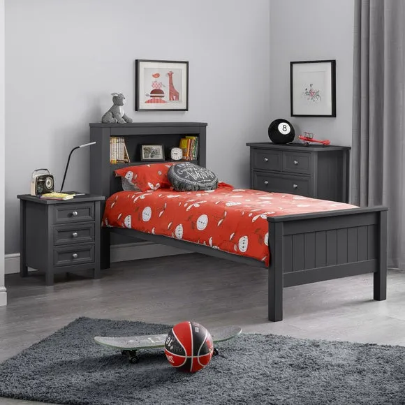 Bookcase Bed Frame with Storage - Black