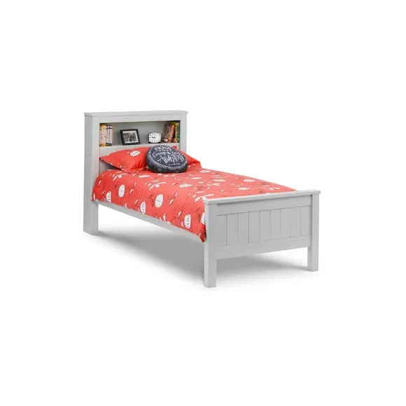 Bookcase Bed Frame with Storage - Grey