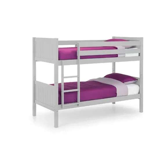 Bunk Bed Frame with Panels - Grey, Pine