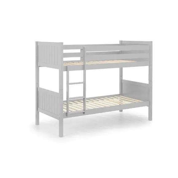 Bunk Bed Frame with Panels - Grey, Pine