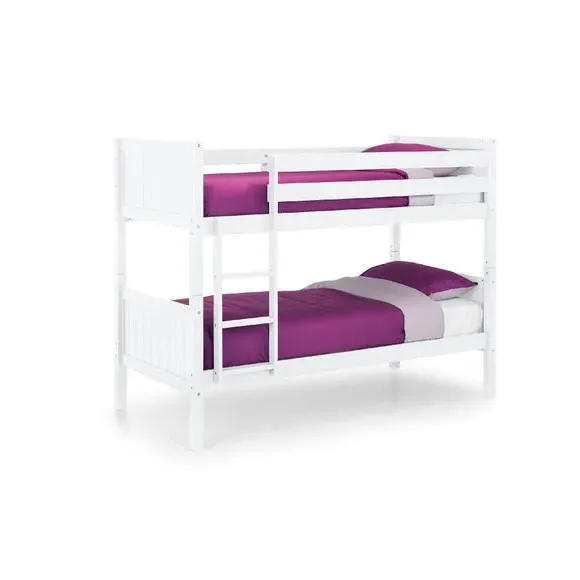 Bunk Bed Frame with Panels - White, Pine