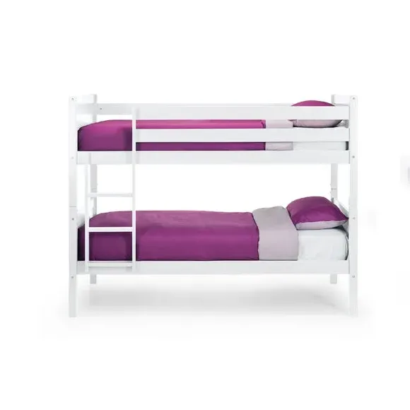 Bunk Bed Frame with Panels - White, Pine