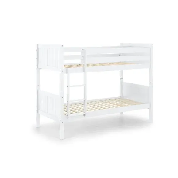 Bunk Bed Frame with Panels - White, Pine