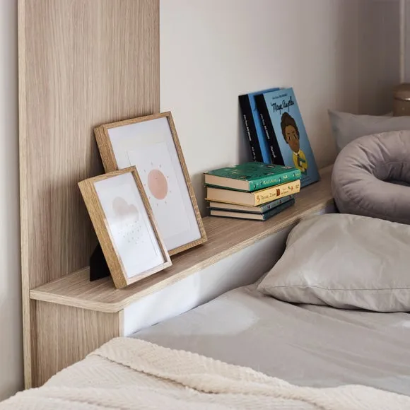 Bunk Bed with Storage - Light Wood