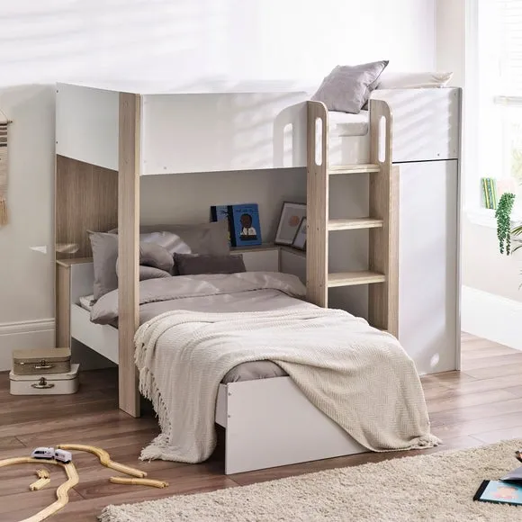 Bunk Bed with Storage - Light Wood image