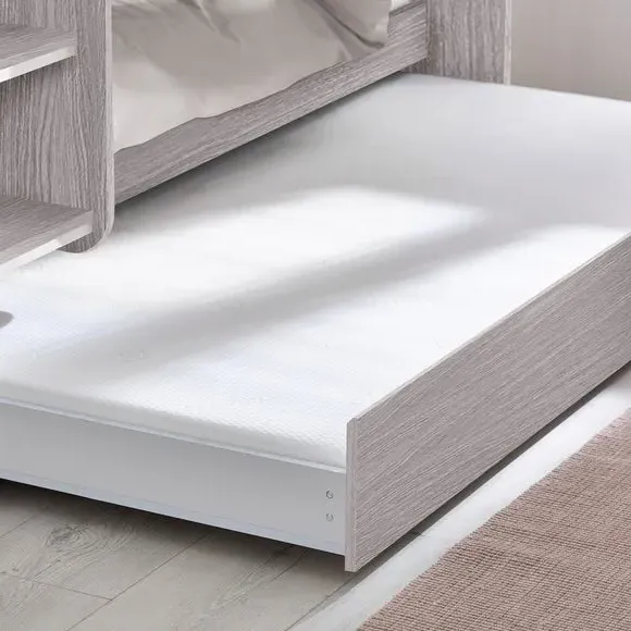 Bunk Bed with Trundle - Grey, Wood