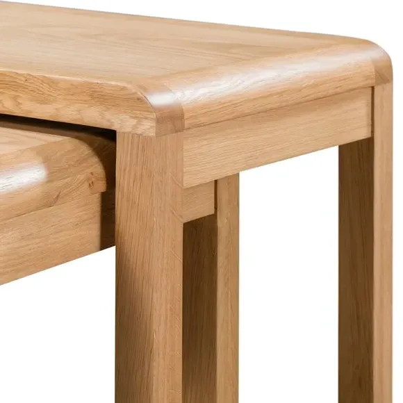 Curved Nest of Tables - Oak, Solid Wood