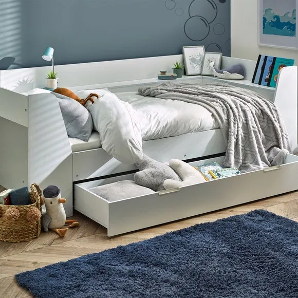 Daybed with Storage Drawers - White