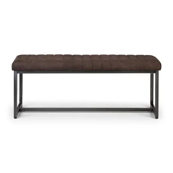 Dining Bench with Trapeze Legs - Grey, Oak