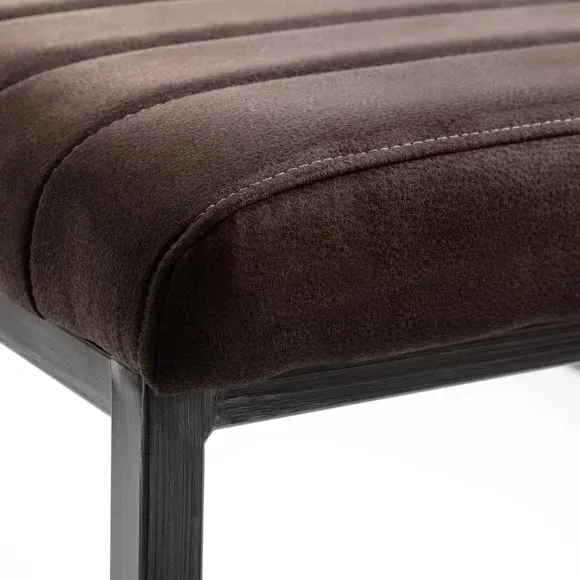 Dining Bench with Trapeze Legs - Grey, Oak