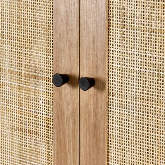 Double 1 Drawer Wardrobe - Oak, Rattan