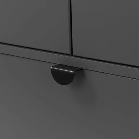 Double Wardrobe with Drawer - Grey, Wood