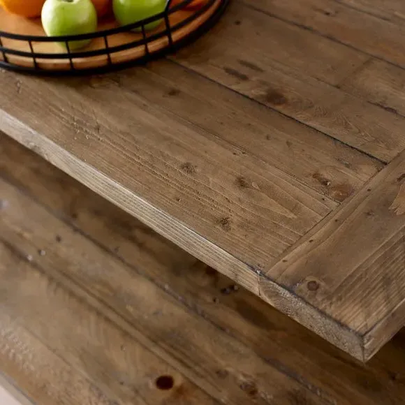 Extendable Dining Table - Dark Wood, Reclaimed