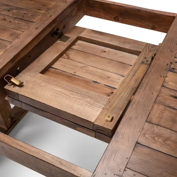 Extendable Dining Table - Dark Wood, Reclaimed