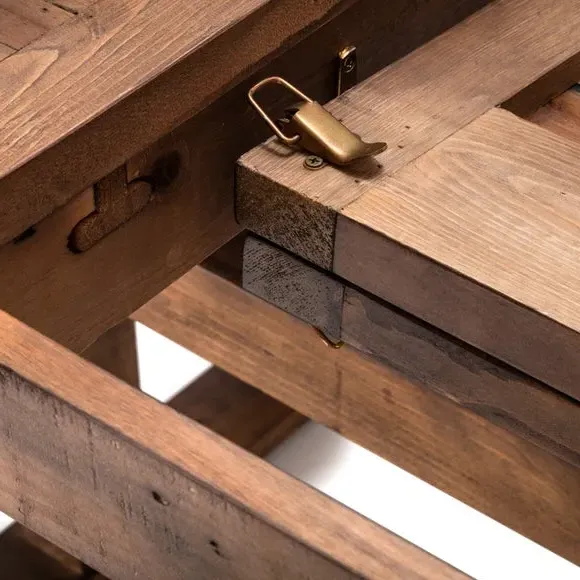 Extendable Dining Table - Dark Wood, Reclaimed