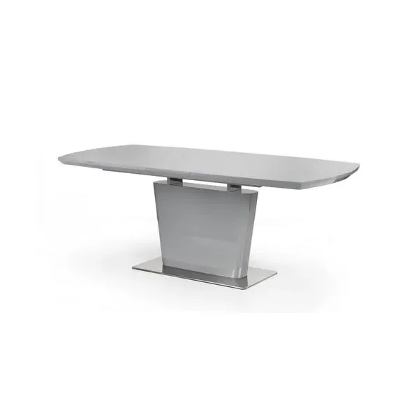 Extendable Dining Table - Grey, High Gloss