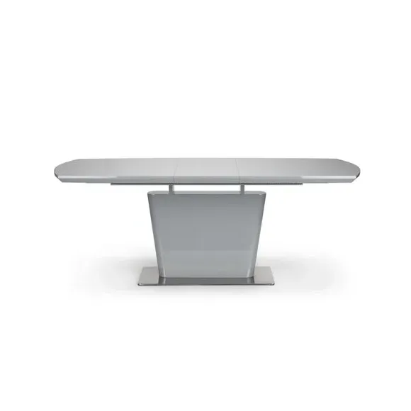 Extendable Dining Table - Grey, High Gloss