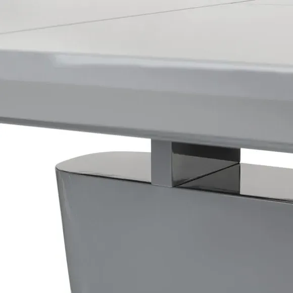 Extendable Dining Table - Grey, High Gloss
