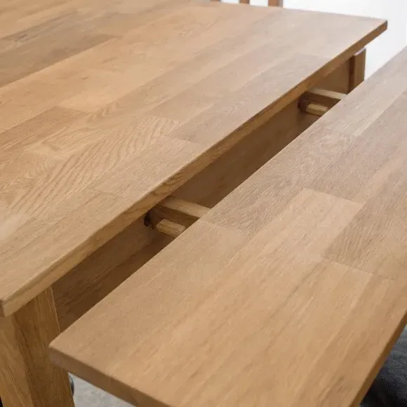 Extendable Dining Table with 4 Chairs - Oak