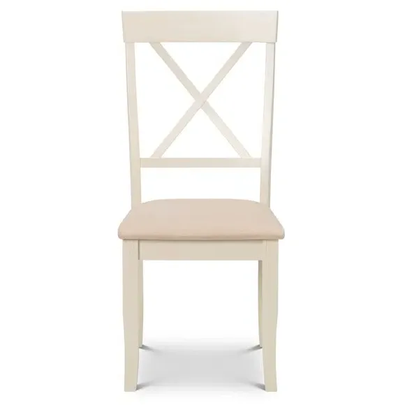 Extendable Dining Table with 6 Chairs - Ivory, Oak