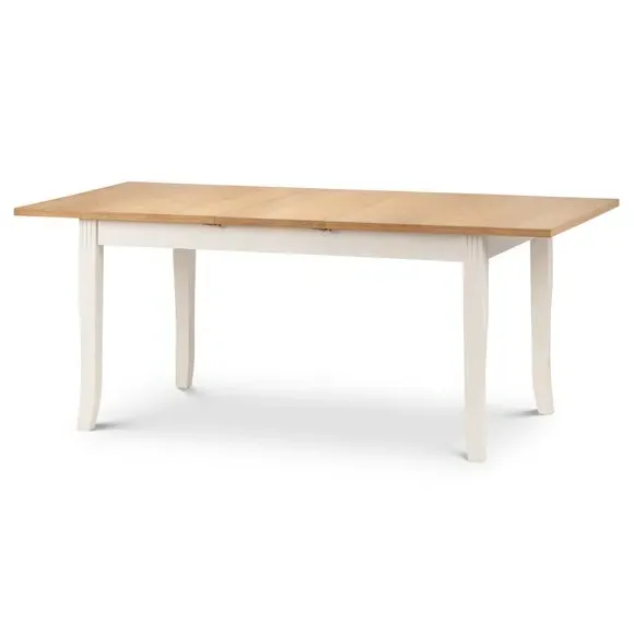 Extendable Dining Table with 6 Chairs - Ivory, Oak