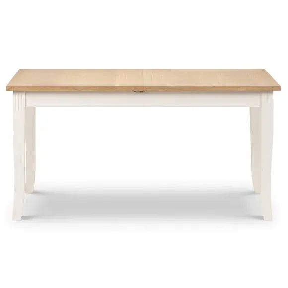 Extendable Dining Table with 6 Chairs - Ivory, Oak