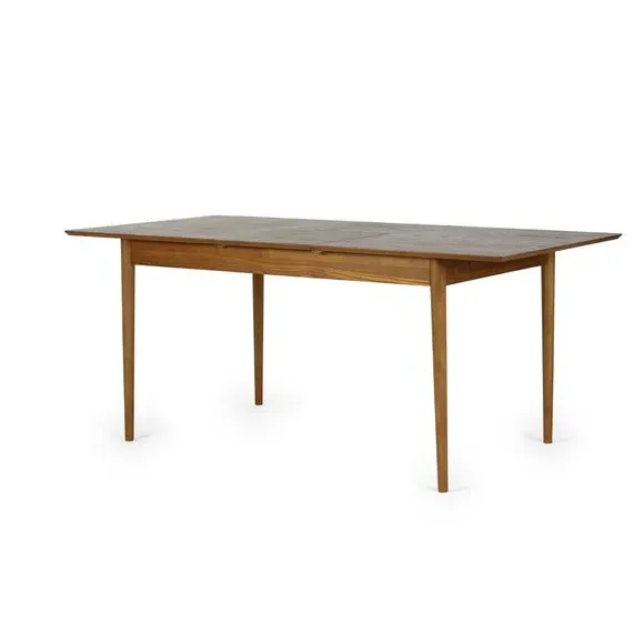 Extendable Dining Table with Drawers - Brown, Wood