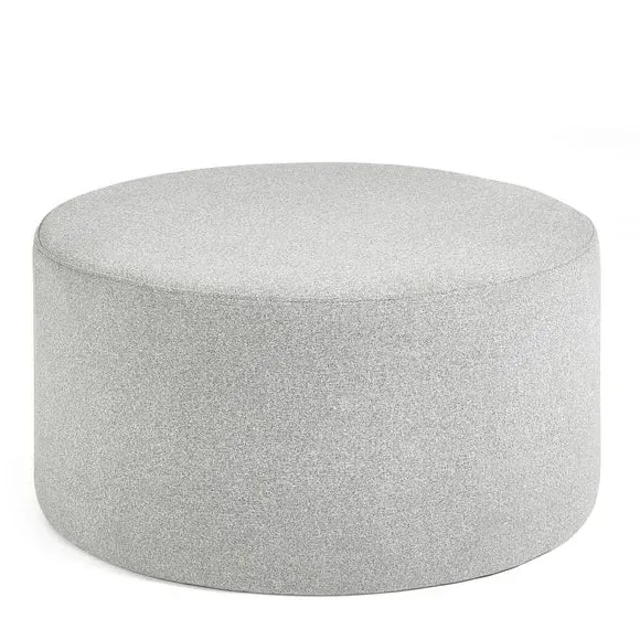 Footstool with Timber Frame - Grey, Linen image