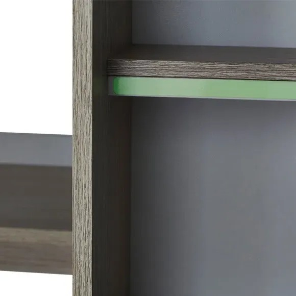 High Sleeper Bed with Desk - Light Wood