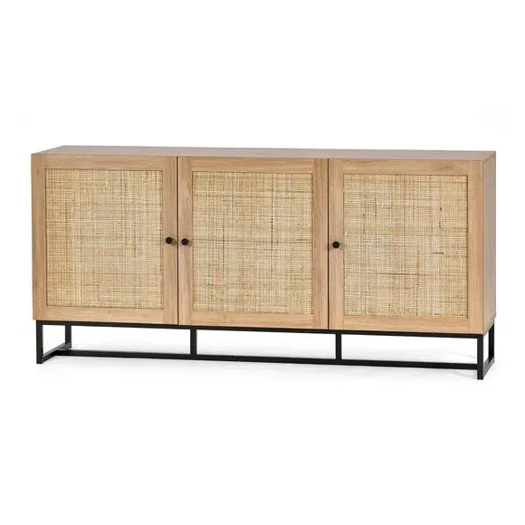 Large Sideboard with Rattan - Oak